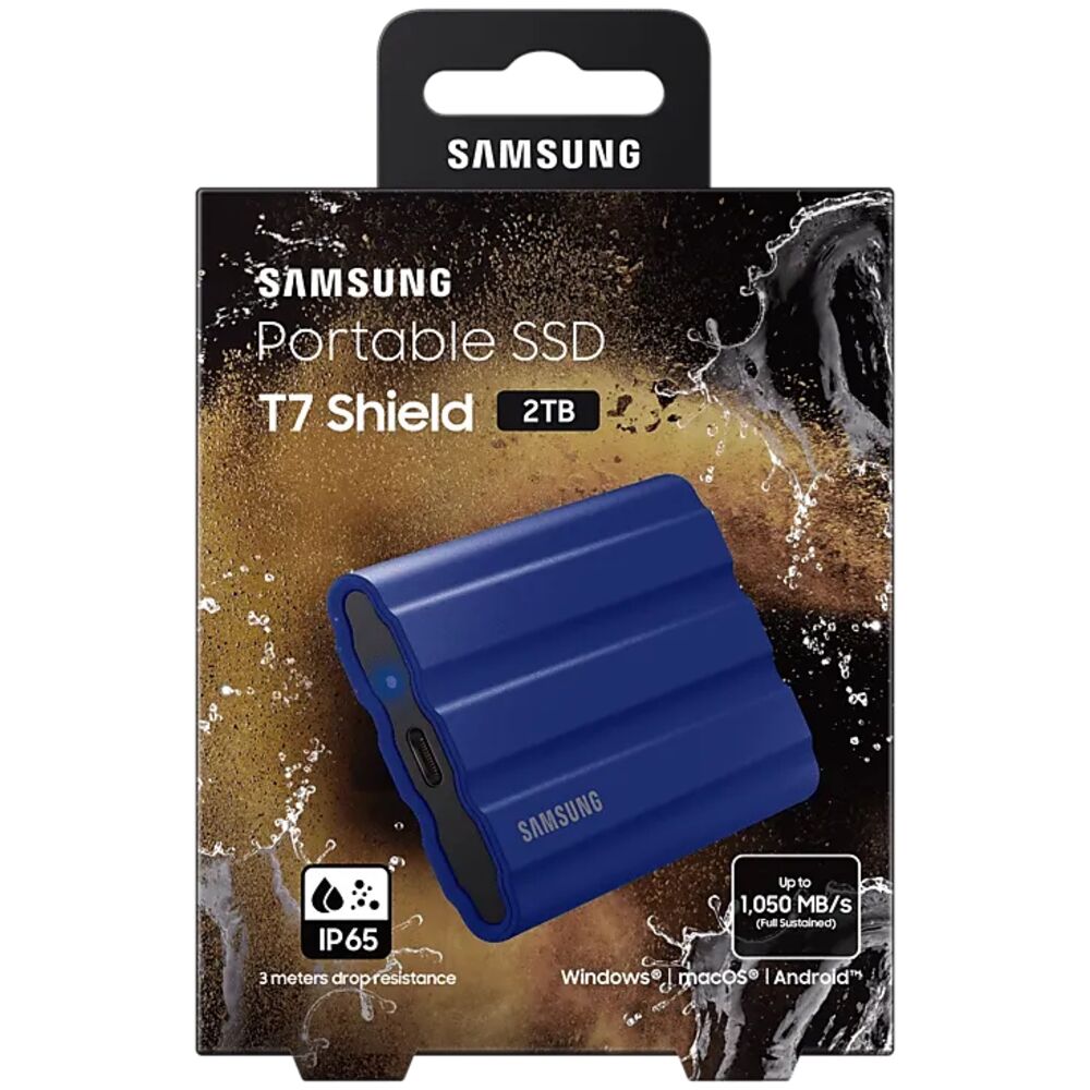 Портативный SSD Samsung T7 Shield 1TB MU-PE1TO (Синий)