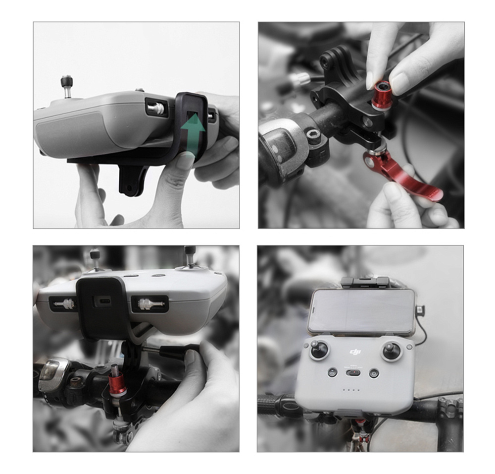 Крепление на руль велосипеда / мотоцикла для пульта DJI RC-N1