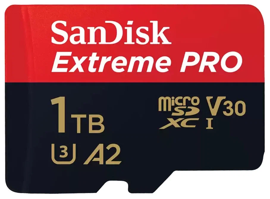 Карта памяти SANDISK Extreme Pro 1Tb micro SDXC UHS-I U3 V30 A2 + ADP (200/140 MB/s) SDSQXCD-1T00-GN6MA
