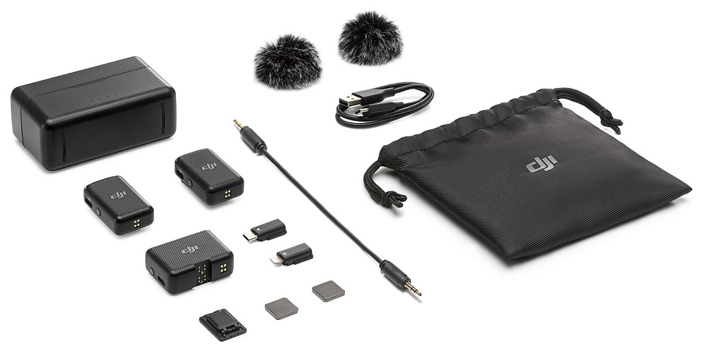 Микрофон DJI Mic (2 передатчика + 1 приёмник + зарядный кейс)