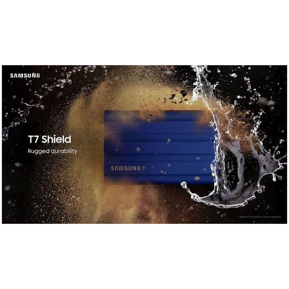 Портативный SSD Samsung T7 Shield 2TB MU-PE2TO (Синий)